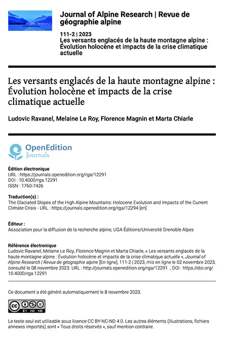 Géomorphologie: relief, processus, environnement